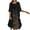 Black, variant on ZQGJB Womens Two-Piece Set Sparkly Midi Dress with Long Sleeve Cardigan Loose Elegant Chiffon Sleeveless Plus Size Wedding Guest Dresses Suit Purple M