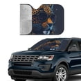 thumbnail image 4 of XMXT Car Sun Shade Windshield, Leopard with Sunglasses Design Sunshade for Car Windshield Sun Shades for Car SUV Truck, m, 4 of 9