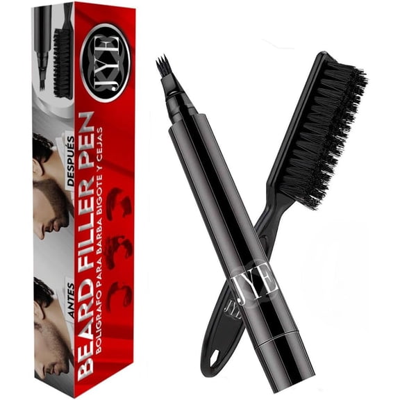 Plumón para Cejas, Barba y Bigote, Color CAFÉ Oscuro, unisex. Impermebale, acabado natural, rellena huecos, aumento de volumen, a prueba de manchas, larga duracion, incluye cepillo