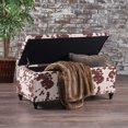 thumbnail image 2 of Christopher Knight Home Ottomane de Rangement en Velours Tatiana, Vache Laitière / Brun Foncé, 2 of 4
