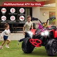 thumbnail image 2 of 24V Ride on Toys ATV for Kids, 6 Wheelers, 2 Seater, High & Low Speed, Forward & Backward, Bluetooth Music Story, Red, 2 of 8