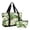 Oil-Painted White Peonies, variant on Dry Wet Separated Sports Duffel Handbag Bags, Gym Crossbody Bag with Detachable Strap/Cosmetic Pouch, Red Black Argyle