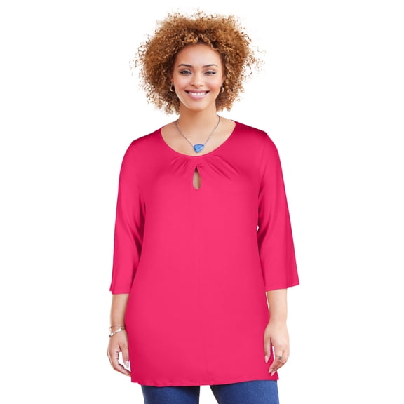 Catherines Women's Plus Size Liz&Me Swing Tunic Top