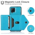 thumbnail image 2 of Wallet Case for Galaxy A22 5G, Detachable Crossbody Lanyard Strap PU Leather+Soft TPU Bumper Magnetic Clasp Back Flip Credit Card Slots Kickstand Cover for Samsung Galaxy A22 5G, Blue, 2 of 9