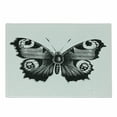 thumbnail image 1 of Black and White Cutting Board, Vanessa Peacock Butterfly Vintage Style Wildlife Theme Nature Art, Decorative Tempered Glass Cutting and Serving Board, Small Size, Black White, by Ambesonne, 1 of 1