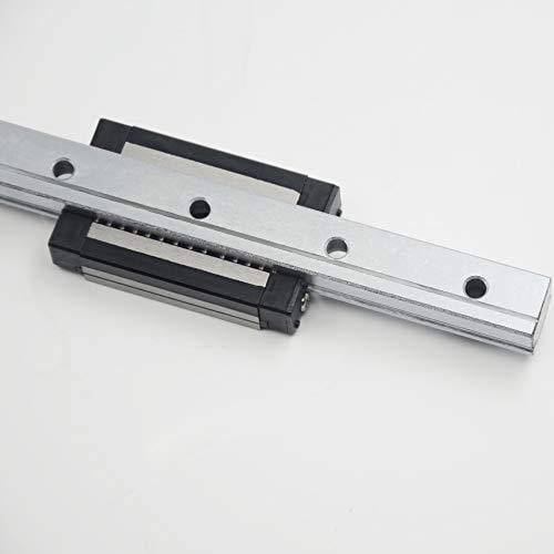 Iverntech MGN12 400mm Linear Rail Guide with MGN12H Black Carriage Block for 3D Printer and CNC Parts 