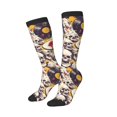 thumbnail image 2 of Vsdgher lips record rock Skull Print Thigh High Socks Extra Long Stretchy Sock Women Over Knee High Opaque Stocking Daily Wear, 2 of 5