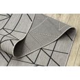 thumbnail image 4 of Runner Sizal Floorlux Design 20605 Triangles, Geometric Silver / Black 120 Cm, 4 of 5