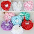 thumbnail image 1 of Romantic Rose Wedding Favors Heart Shape Rhinestone Gift Ring Box Pillow Cushion, 1 of 5
