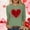 Green, variant on Dasayo Valentine's Day Ladies Tops Black 3/4 Sleeve Cute Blouses Heart Comfortable Spring Tops Women T Shirts L