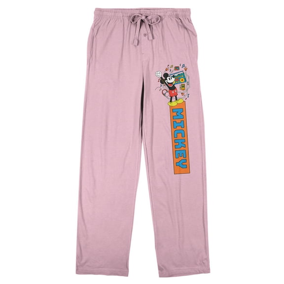 Mickey Mouse Classic Mickey Mouse sleep pant screen print on Pink Adult-XS
