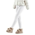 thumbnail image 4 of FAIWAD Girls Fleece Lined Leggings High Waist Warm Winter Athletic Yoga Pants Kids Soft Stretchy Basic Tights,3-13Y, 4 of 9