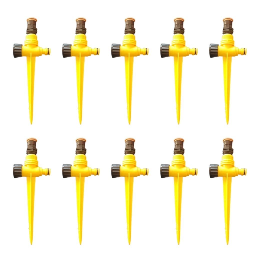 JZROCKER Lawns Watering Sprinklers Irrigation Equipment with Auto 360Rotation for Household Garden Use 10pcs