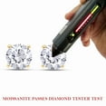 thumbnail image 2 of AFFY Moissanite Stud Earrings for Women | 0.85CT Round Diamond| 18K Yellow Gold over Sterling Silver, 2 of 6