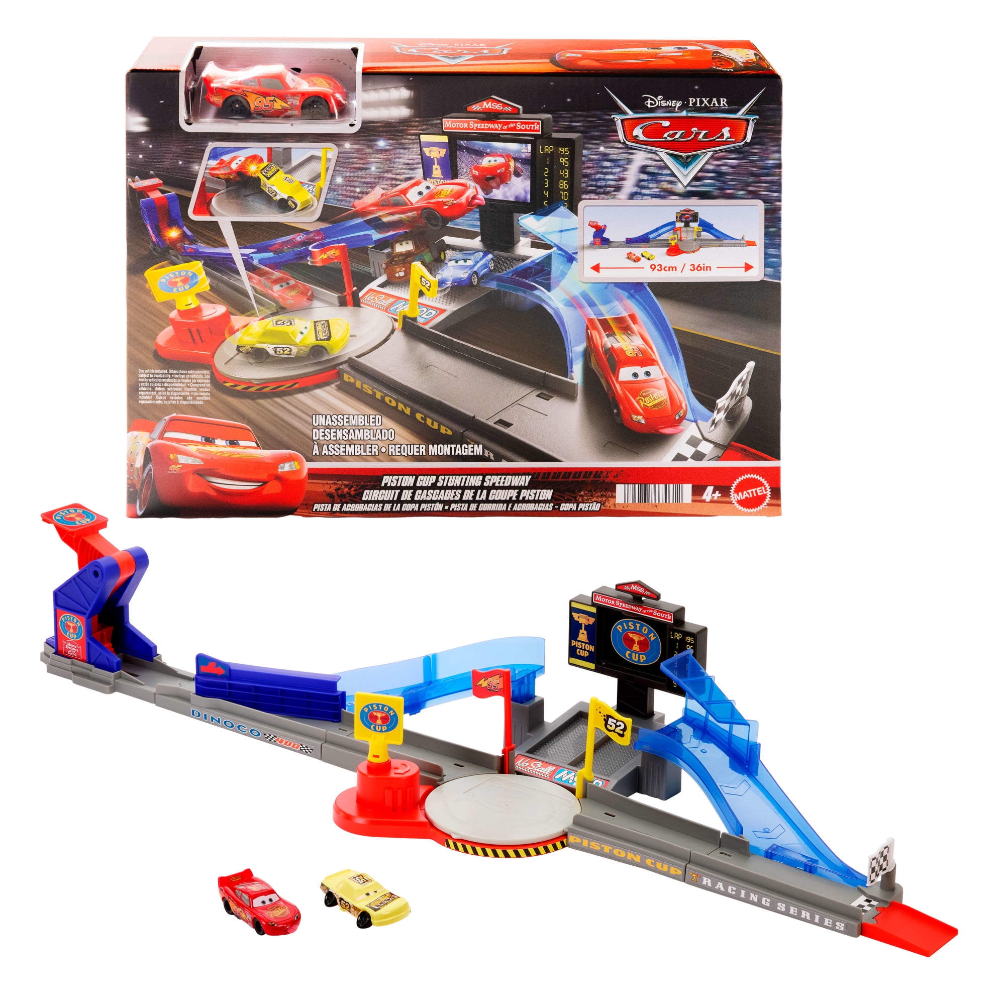 Disney Pixar Cars Frank Escape & Stunt Race Playset with Lightning