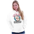thumbnail image 3 of Popeye Let's Eat Spinach Cool Retro Unisex Plus Size Hoodie Brisco Brands 3X, 3 of 5