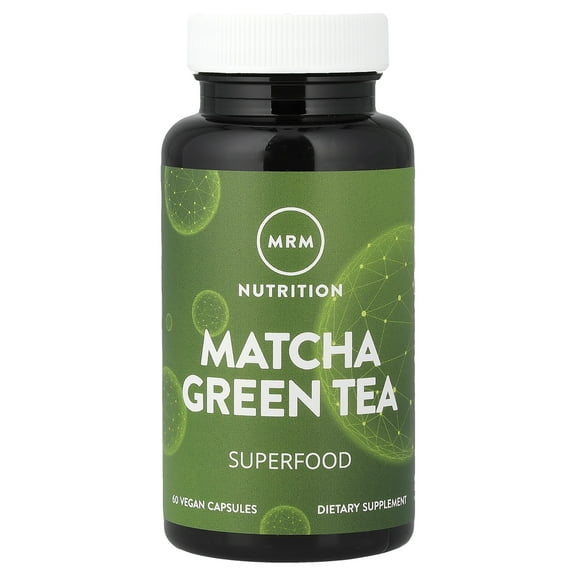 MRM Nutrition Matcha Green Tea, 60 Vegan Capsules (500 mg per Capsule)