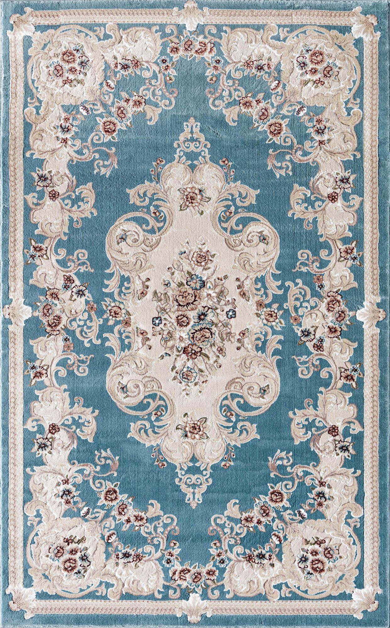 Centurion CY20B Classic Blue Transitional Vintage Blue Area Rug, 2'0"x4'0"