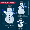 thumbnail image 6 of Joyfy 3 Pcs Collapsible Snowman Yard Light Christmas Outdoor Decorations,3D 270 Pre-Lit LED Snowman Christmas Decorations,Christmas Yard Light with Stakes Holiday Decor, 6 of 12