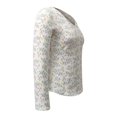 thumbnail image 3 of Playera George Talla CH Cuello V Manga Larga Estampado Hojas, 3 of 4