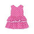 thumbnail image 2 of TiaoBug Little Girls Sleeveless Tassels Fringe V-Neck Tank Dress Princess Polka Dots Layered Tutu Party Dresses Rose Red 12-18M, 2 of 4