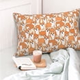 thumbnail image 4 of Yiaed Corgi Animal Print Brushed Microfiber Envelope Pillowcases, Standard,Envelope Closure Pillow Cases(No pillow core)-20"x30", 4 of 6