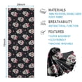 thumbnail image 2 of Black Pink Skull Pattern Hot Yoga Mat Towel Non Slip for Hot Yoga - Quick-Drying Yoga Mat Cover with 4 Corner Pockets with Travel Bag - Hot Yoga Towel Non Slip 74"x26", 2 of 6