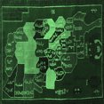 thumbnail image 1 of Ahgly Company Machine Washable Indoor Square Persian Emerald Green Traditional Area Rugs, 6' Square, 1 of 4