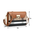 thumbnail image 6 of XB Women Plaid Flap Handbag Purse Leather Crossbody Bag Phone Card Clutch Handbag Ladies Evening Purse, 6 of 7