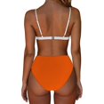 thumbnail image 4 of Baqcunre Clearance! High-Cut & High-Waisted Bikini Sets for Women: Seductive Two-Piece Swimwear, 1 PC Swimsuit Orange 2XL, 4 of 6