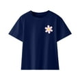thumbnail image 3 of Kayannuo Girls' Short Sleeve Shirt Clearance Boys T-Shirt Independence Day Toddler Baby Boys Girl Comfortable Solid Color Print Short Sleeve Cotton T-shirt Top 9-10 Years, 3 of 6
