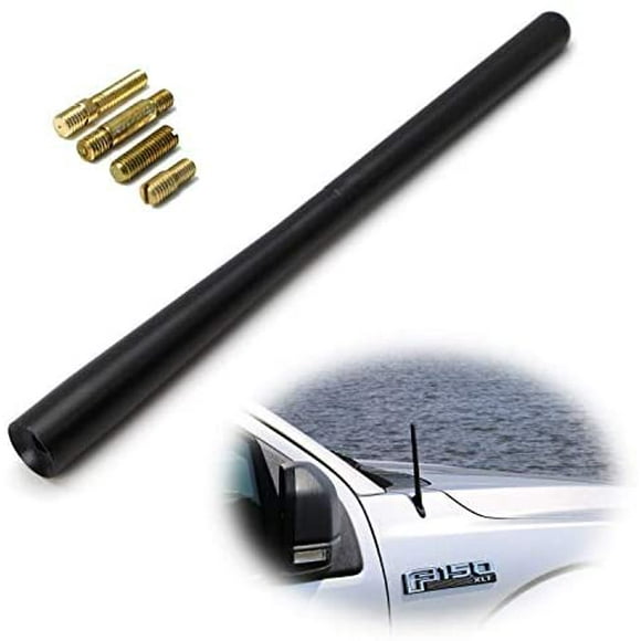 iJDMTOY Set of 7-Inch Short Radio Antenna Topper Compatible with Ford Toyota Dodge/RAM, Nissan Trucks, Matte Black