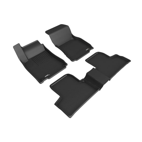 3D MAXpider Custom Fit Kagu Floor Mat (Black) Compatible with Mercedes-Benz Glb 250 5-Seat (X247) 2020-2025 / Amg Glb35 2021-2024 - 1st & 2nd Row