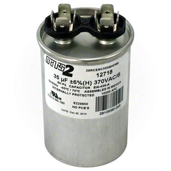 Super-Pro 12718 370V 35 MFD Round Seal Run Capacitor
