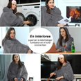 thumbnail image 2 of Yostyle Sudadera Cobija con Capucha,Manta de Franela Gran Tama&ntilde;o con Capucha y Mangas,Extrasuave y Acogedora Manta para Adultos,Cobija port&aacute;til Multifuncional,Talla &uacute;n, 2 of 7