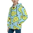 thumbnail image 2 of Kll Unisex Kids Boys Girls Hooded Pocket Pullover Hoodies-Avocado And Hearts, 2 of 9