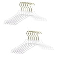 thumbnail image 2 of 10 Perchas Transparentes para Ropa Con Gancho Dorado, Perchero Transparente para Ropa Con Muescas para Niñas Pequeñas, 2 of 8