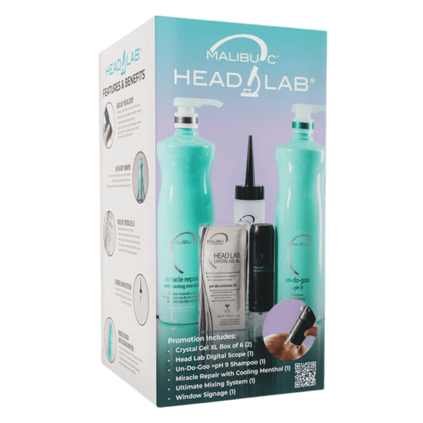 Kit de desintoxicación del cuero cabelludo Malibu C Head Lab con endoscopio digital y adhesivo