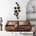 thumbnail image 5 of Modernist Botanical Flowers, Abstract Metal Wall Sculpture, Contemporary Decor, White, Black and Gold, Iron, 52 Inches (132 cm) Oversized, 5 of 7
