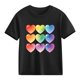 thumbnail image 1 of Blusas y camisas de manga corta con cuello redondo para niños y niñas, camisetas gráficas de manga corta, blusas con estampados bonitos para la temporada escolar., 1 of 9