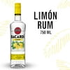 Bacardi Limon Rum, Gluten Free, 750 ml Bottle, ABV 35%
