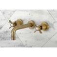 thumbnail image 2 of Kingston Brass KS8123BEX Essex 2-Handle 8 in. Wall Mount Bathroom Faucet, Antique Brass, 2 of 4