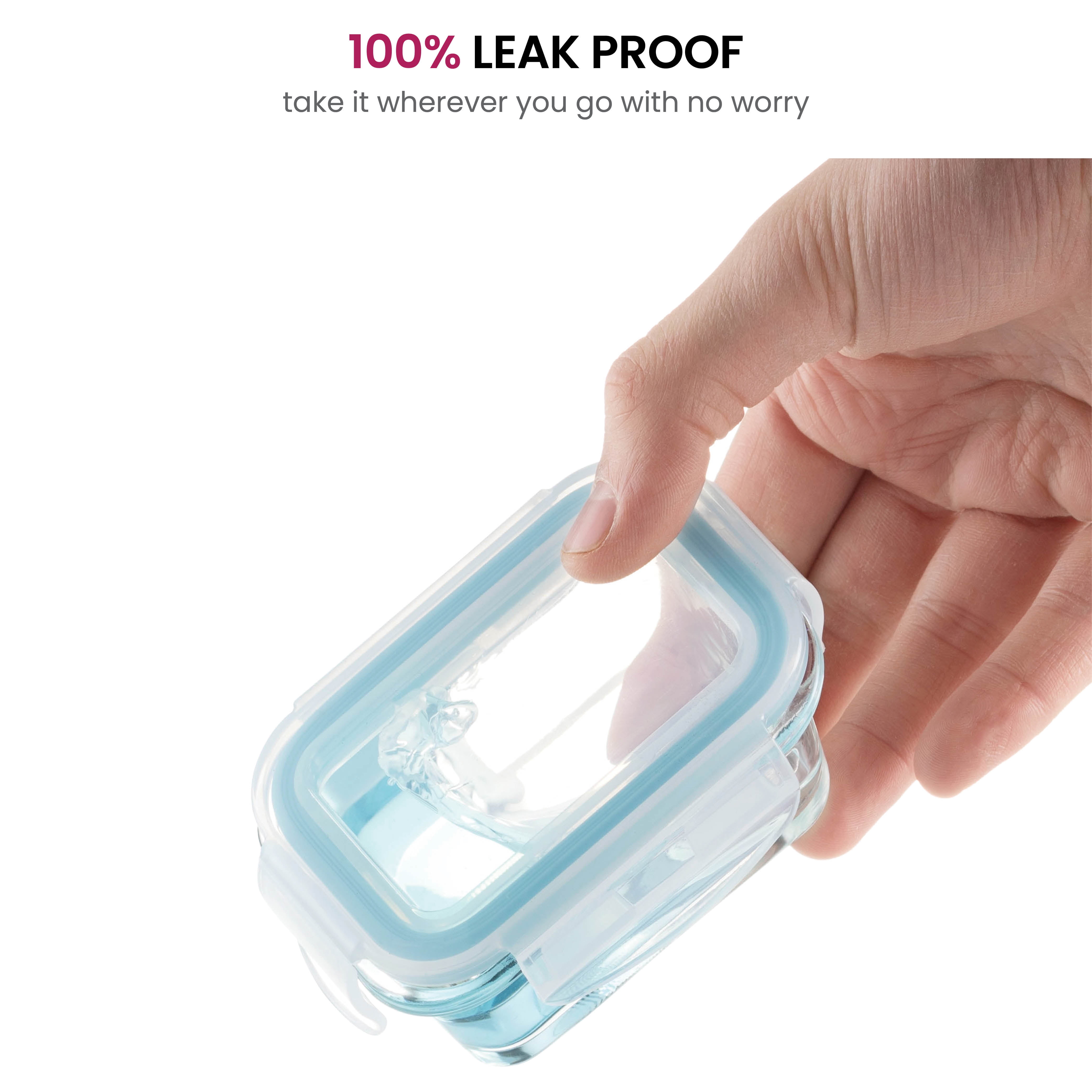 Superior Glass Baby Food Storage Containers - 6 Pack - 5 Oz Containers with Airtight BPA-Free Locking Lids - Baby Food containers - Microwave & Dishwasher Safe - Small Containers for Snacks Dips etc