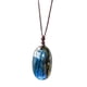 thumbnail image 1 of con colgante de labradorita, accesorios únicos para disfraces, colgante artesanal ovalado, cadena de suéter colgante para uso diario, regalo de, 1 of 9