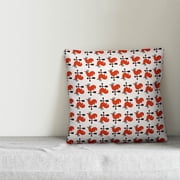 Creative Products Red Rooster Pattern 18x18 Spun Poly Pillow