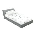 thumbnail image 2 of Ambesonne Black and White Fitted Sheet & Pillow Sham Set, Skull Art, Twin, Charcoal Grey White, 2 of 2