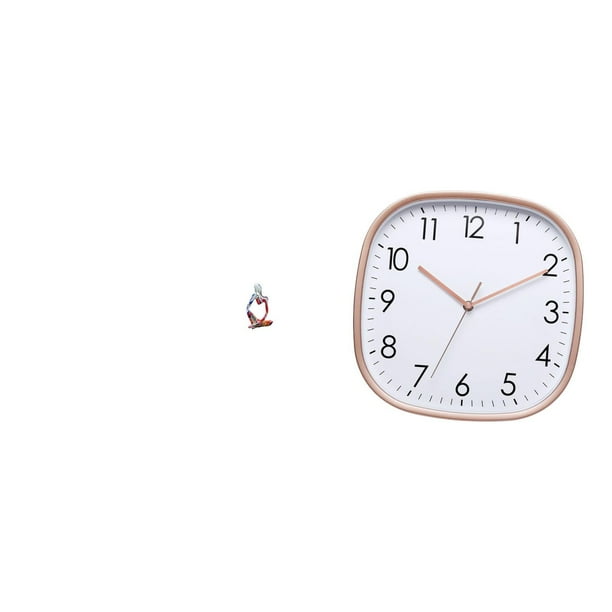 Estatua de resina,Figura ornamental de resina con estatua de un pensador sentado,Reloj de pared,Reloj de pared digital grande y sencillo para dormitorio,Reloj de pared para decoración de sala