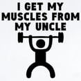 thumbnail image 2 of CafePress - Muscles From My Uncle Body Suit - Long Sleeve Cotton Baby Bodysuit, 2 of 4