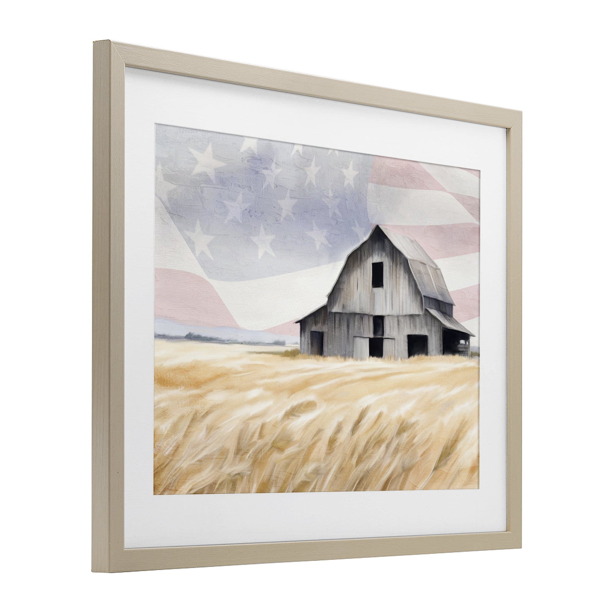 Stupell Industries Amber Waves of Farmland Birch Framed Print Under Glass, design by Kim Allen