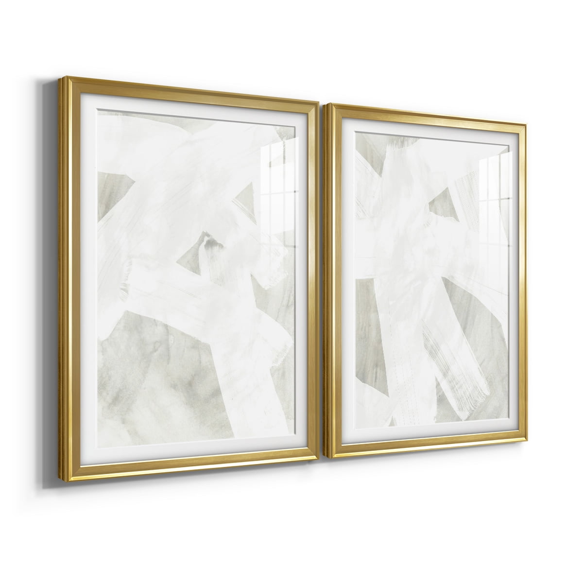 Wexford Home Stone Brush I Premium Framed Print, 26.5" x 36.5" - Ready to Hang, Gold (Set of 2)